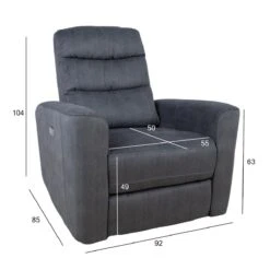 Sähköreclinertuoli Benjamin, Harmaa -KalusteVaaran Kauppa 14161 01