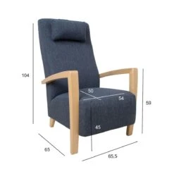 Lepotuoli Gaala, Siniharmaa -KalusteVaaran Kauppa 15623 01