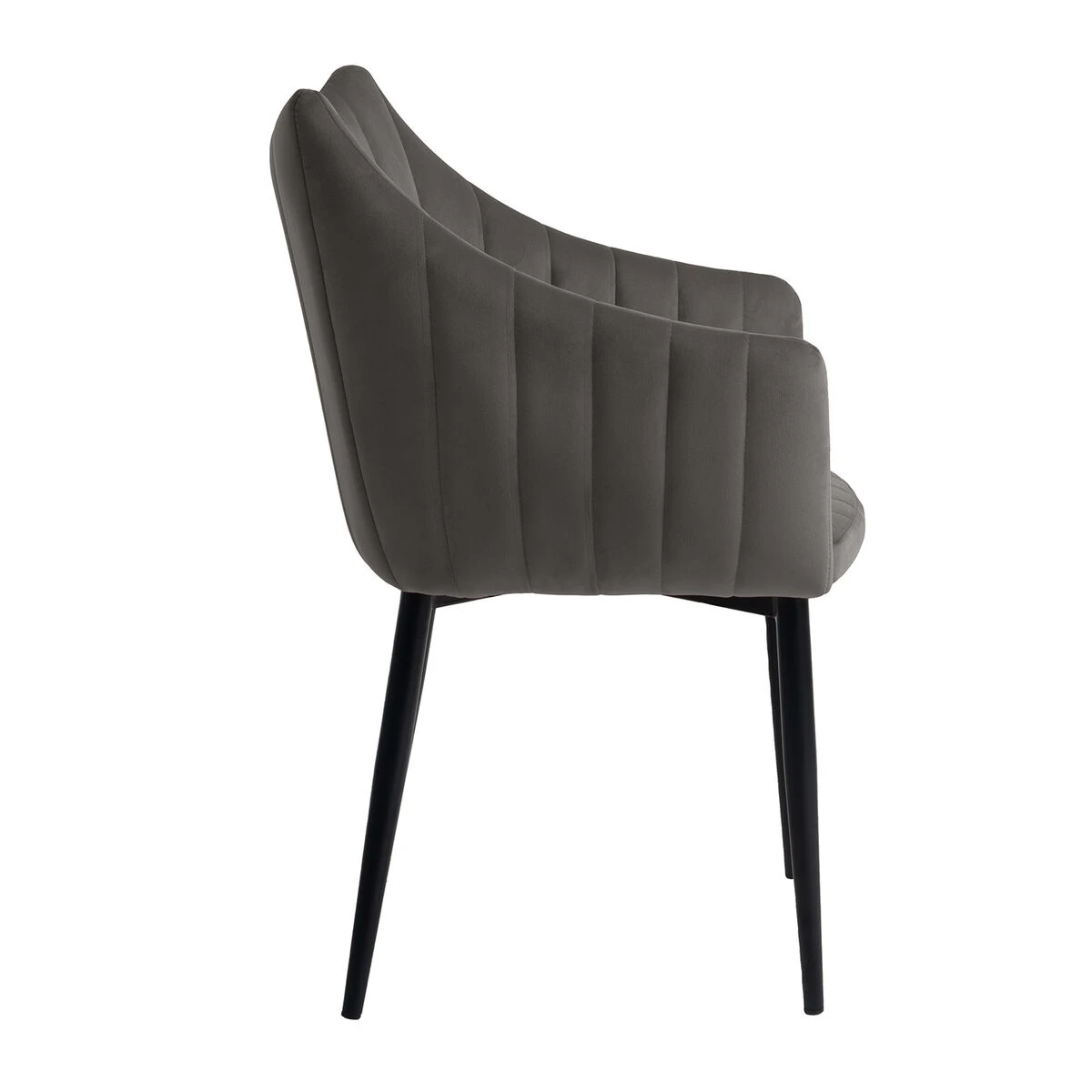 Samettituoli Olivia, Harmaa 5 Samettituoli Olivia, Harmaa - Image 3