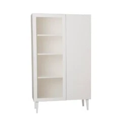 Vitriini Vilja, 90 Cm -KalusteVaaran Kauppa Hiipakka Vilja vitriini valkoinen maitolasi