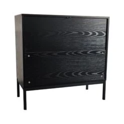 Lasiovikaappi Siera 80 Cm, Musta -KalusteVaaran Kauppa Lasiovikaappi matala Tenstar 4