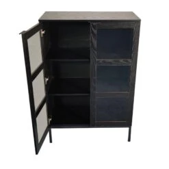 Lasiovikaappi Siera 120 Cm, Musta -KalusteVaaran Kauppa Lasiovikaappi siera Tenstar 2