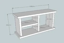 TV-taso Ranch 001, 120 Cm -KalusteVaaran Kauppa Ranch 001 mittatiedot
