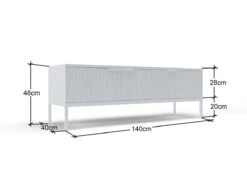 Tv-taso Siera 160 Cm, Valkoinen -KalusteVaaran Kauppa Siera viihdetaso Tenstar 2 1