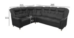 Austin Kulmasohva, Nahka -KalusteVaaran Kauppa austin kulmasohva mitat