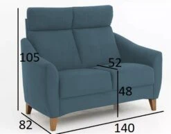 Leposohva Diana, 2-ist. -KalusteVaaran Kauppa diana220mitat