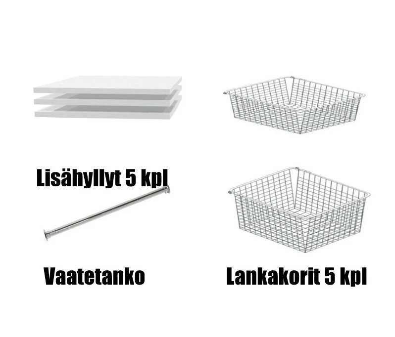 Eazy Vaatekaappi, 50 Cm, Valkoinen 4 Eazy Vaatekaappi, 50 Cm, Valkoinen - Image 2
