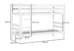 Kerrossänky Iltasatu, 80x200 Cm -KalusteVaaran Kauppa kerrossC3A4nky mittatiedotNK