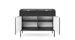 Lipasto Latte, 2 Värivaihtoehtoa -KalusteVaaran Kauppa latte lipasto musta edesta auki