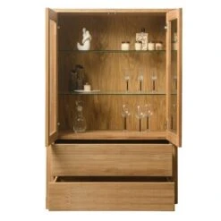 Tammivitriini Lausenne, 133 Cm -KalusteVaaran Kauppa lausenne vitriini 2