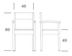 Joki-tuoli Käsinojilla Ja Pyörillä, Työntökahvat -KalusteVaaran Kauppa mittatiedot joki tuoli tyontokahvoilla