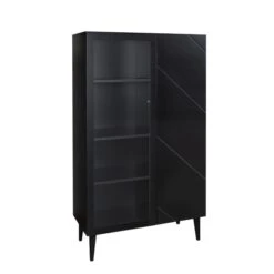 Vitriini Vilja, 90 Cm -KalusteVaaran Kauppa vilja vitriini kirkas lasi musta